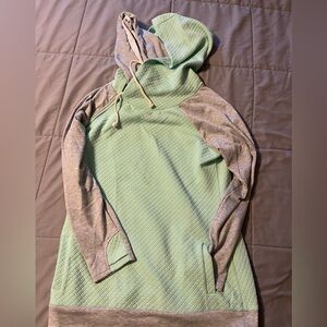 Double hooded long sleeve sweater